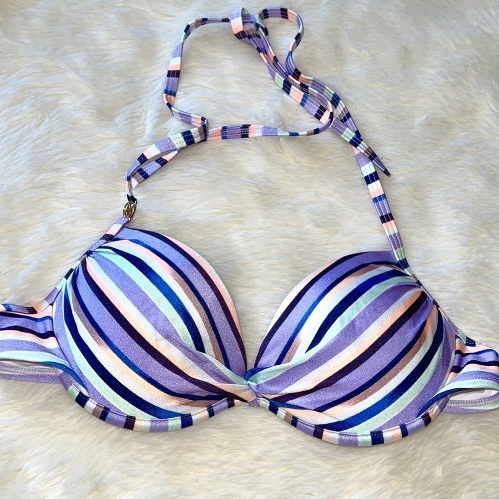 Victoria’s Secret Pastel Striped Bikini Top